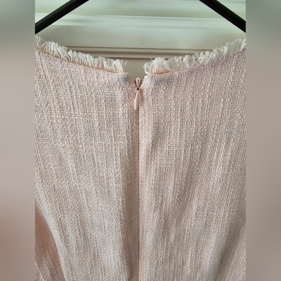 Karl Lagerfeld Paris Pink Tweed Sheath Dress Size 10 NWT - Picture 7 of 14